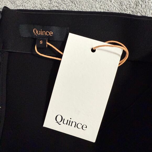 Quince Ultra-Stretch Ponte Pencil Skirt, Black, S - Picture 4 of 5